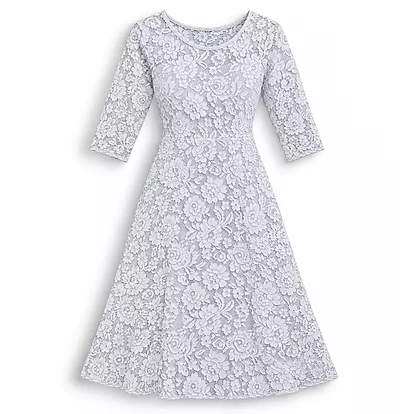 blue laced dress