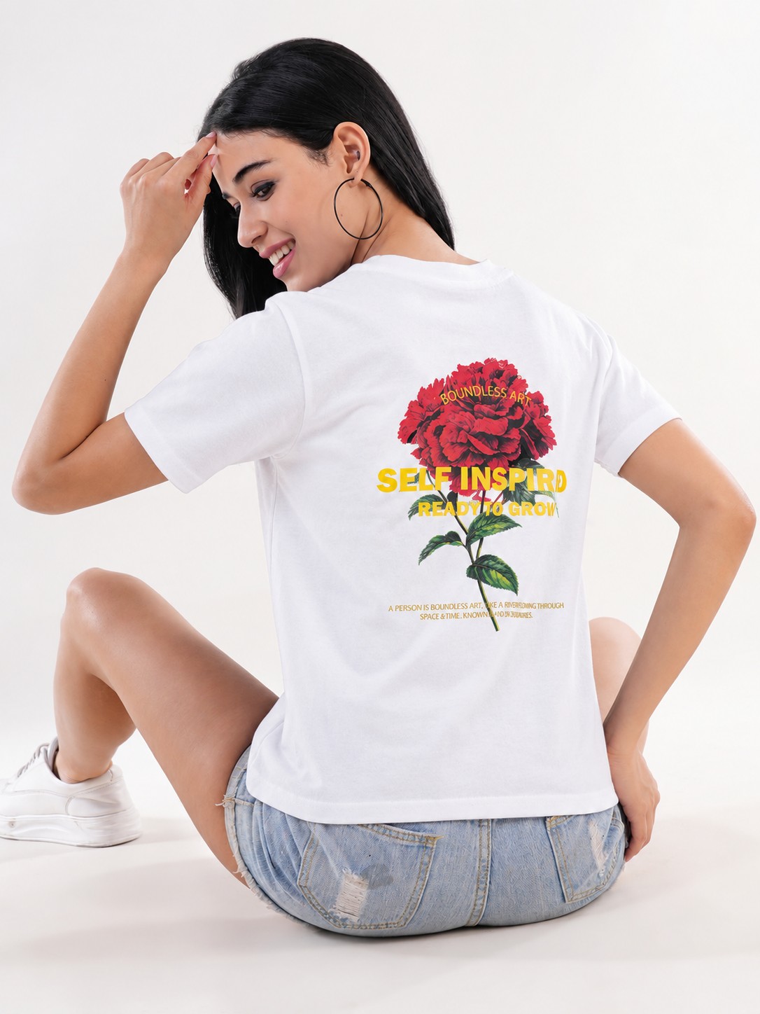 Rose Back-print T-shirt