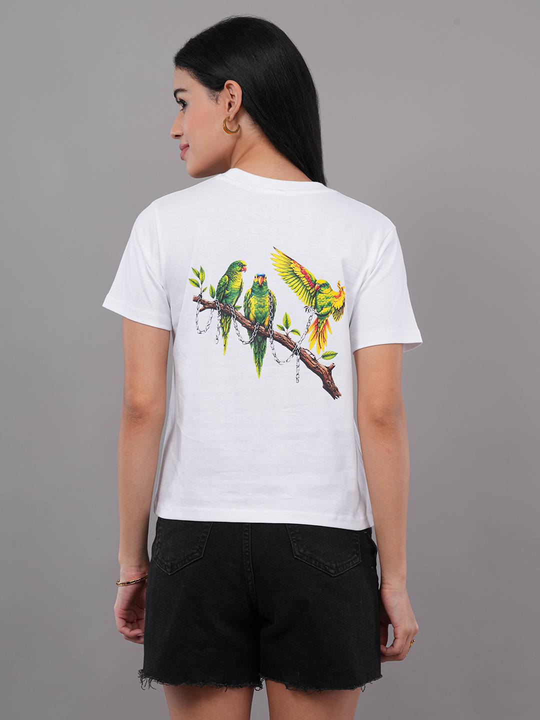 Parrot Printed T-Shirt