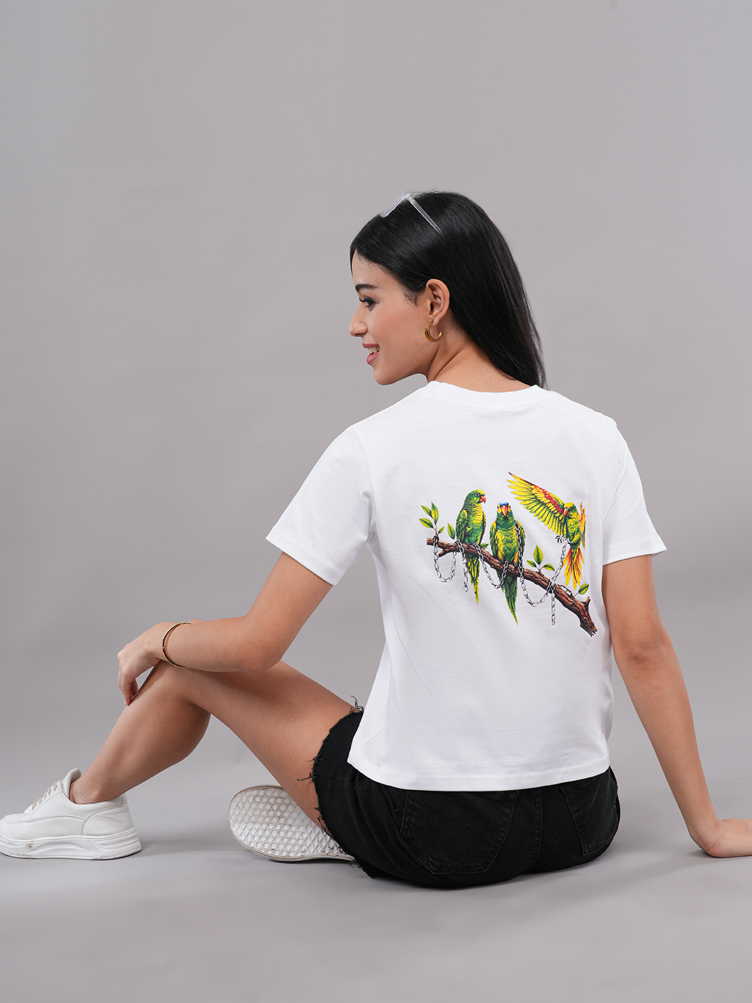 Parrot Printed T-Shirt