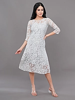 blue laced dress
