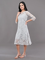 blue laced dress