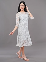 blue laced dress