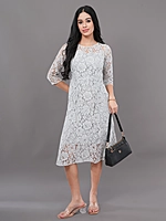 blue laced dress