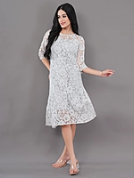 blue laced dress