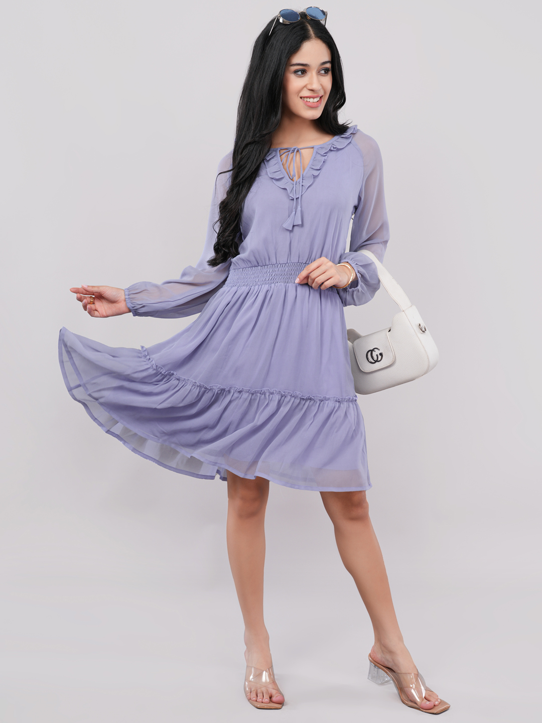 blue dress