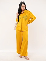 Mustard Embroidery Co-ord Set