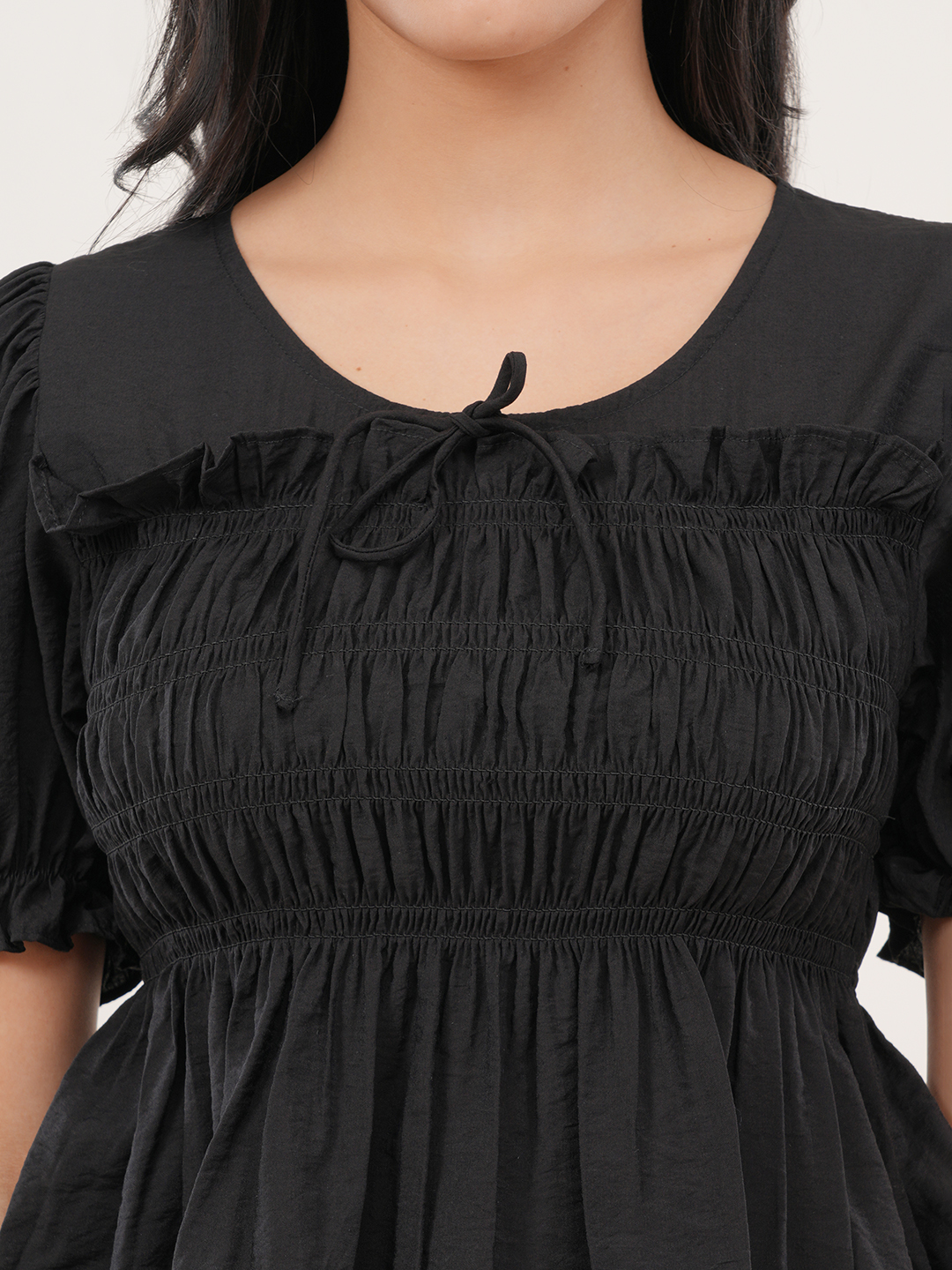 Black Peplum Top